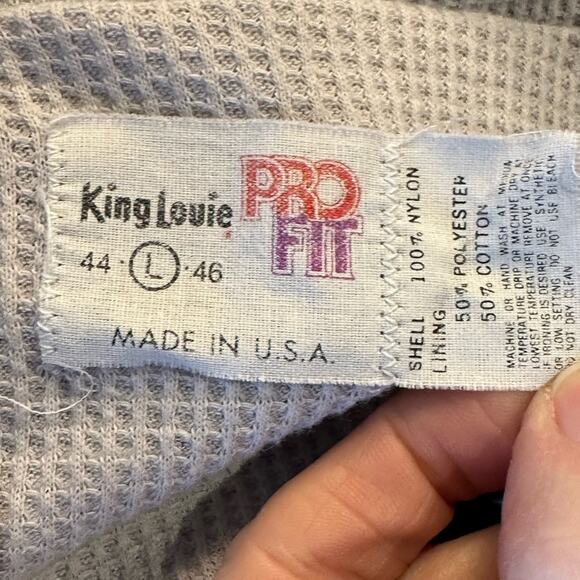 Vintage Blue Streak Adult Large Rip Stop Lined Full Zip Blue Windbreaker - Picture 5 of 5